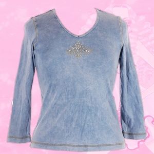 xCIT USA Faded Blue Cross Tee